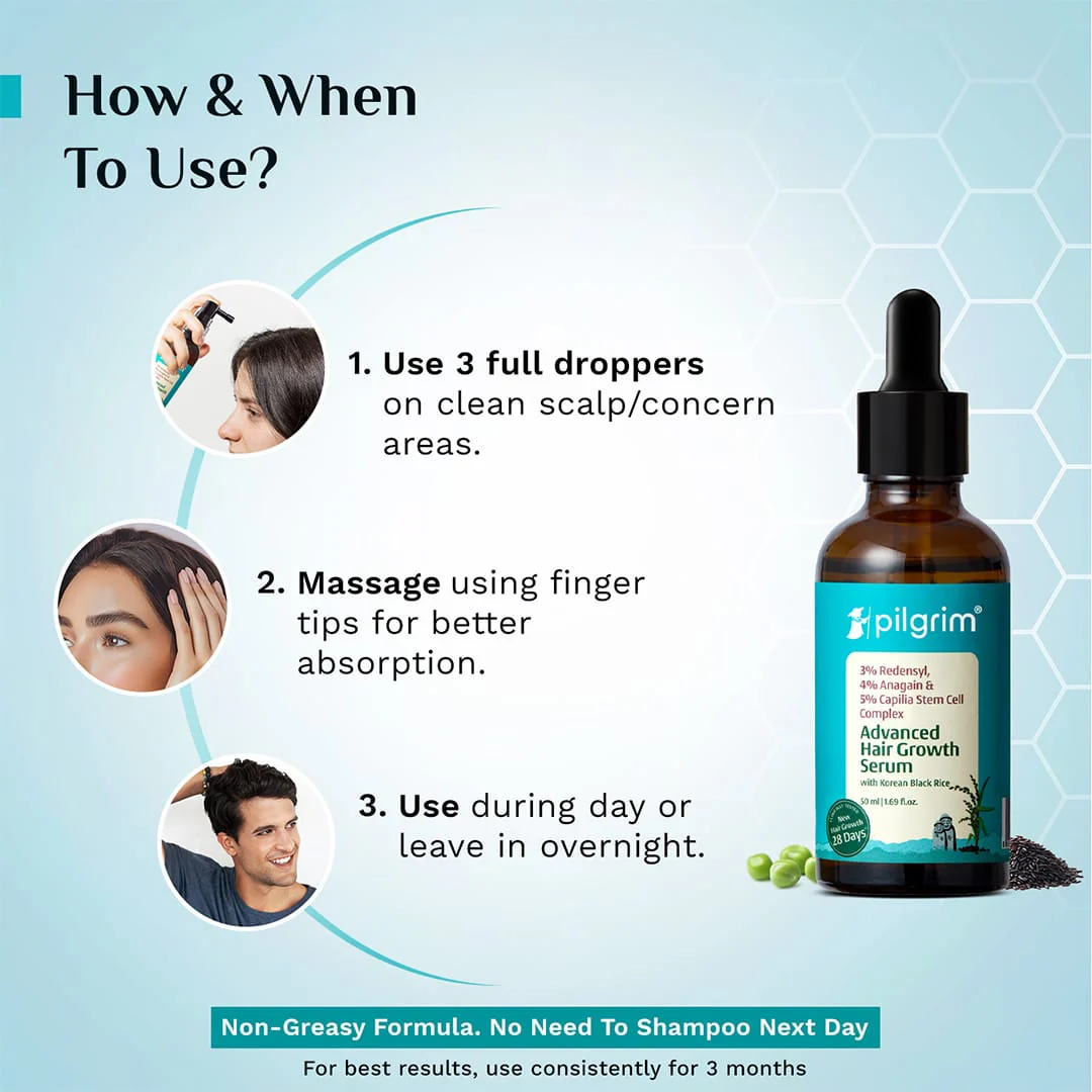3% Redensyl, 4% Anagain & 5% Capilia Stem Cell Complex Advanced Hair Growth Serum - 50ml - Image 8