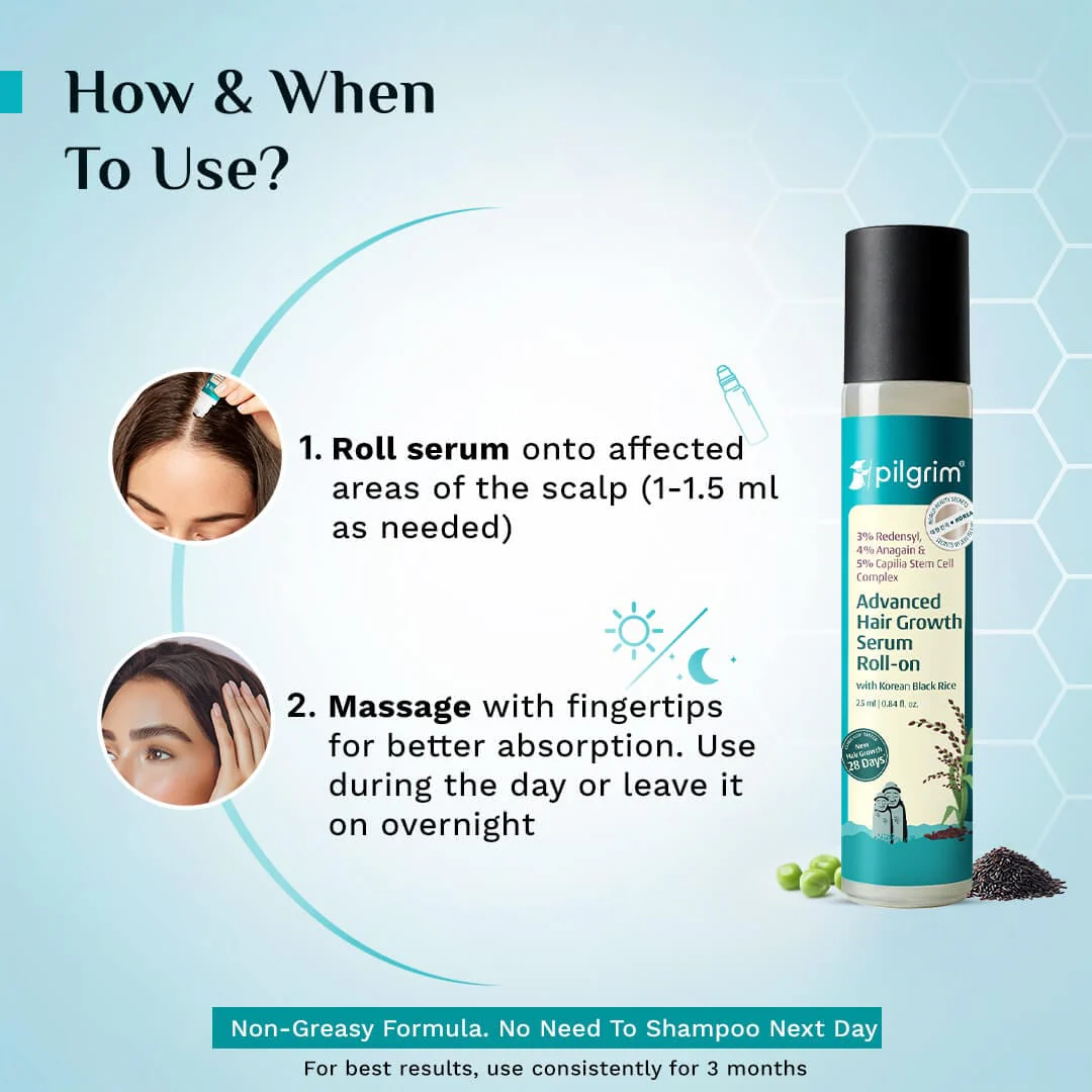 3% Redensyl, 4% Anagain & 5% Capilia Stem Cell Complex Advanced Hair Growth Serum Roll-On - Image 9