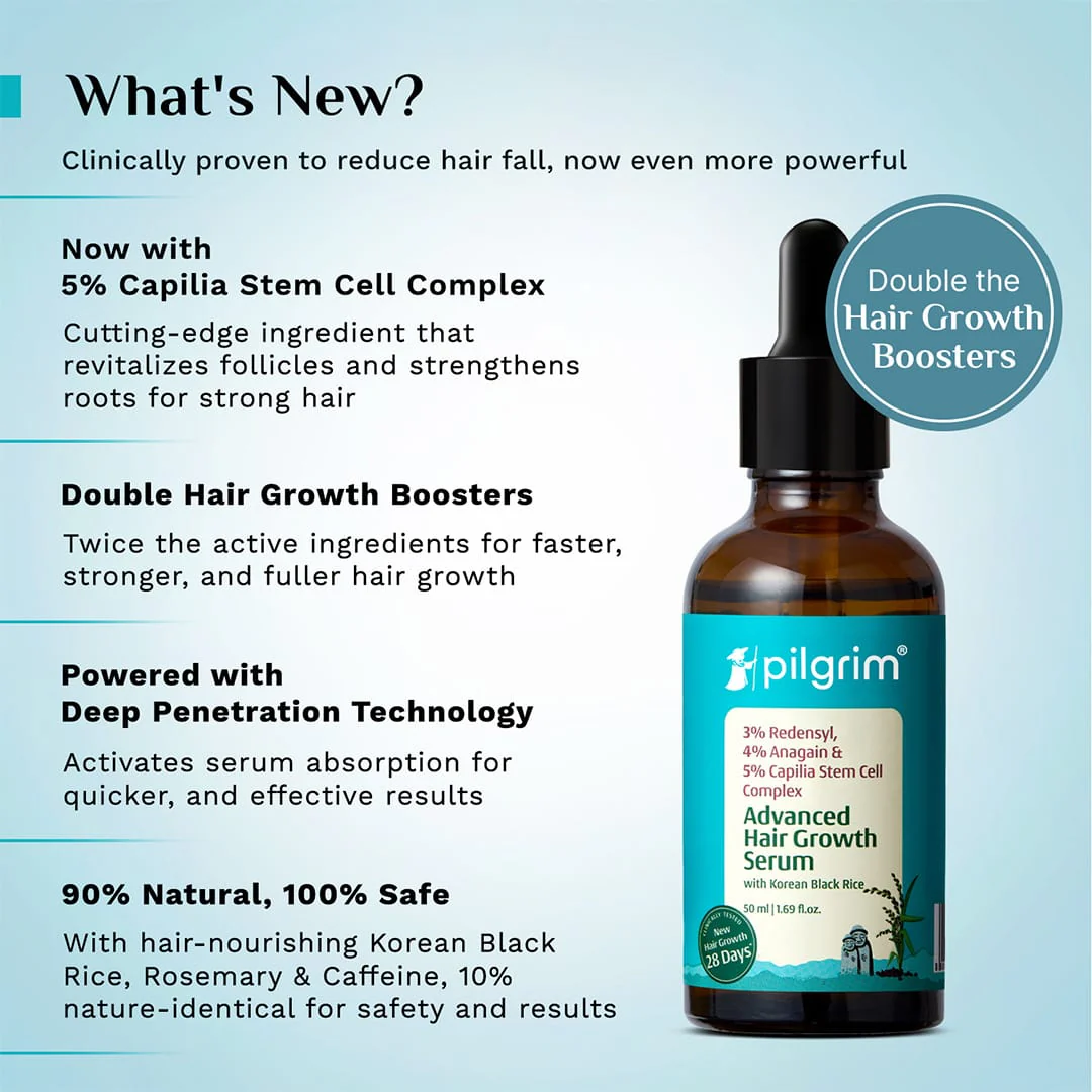 3% Redensyl, 4% Anagain & 5% Capilia Stem Cell Complex Advanced Hair Growth Serum - Image 9