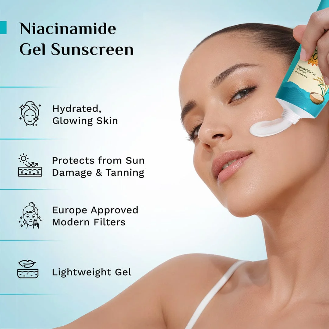 5% Niacinamide Hydra Glow Gel Sunscreen SPF 50+ PA++++ - Image 3