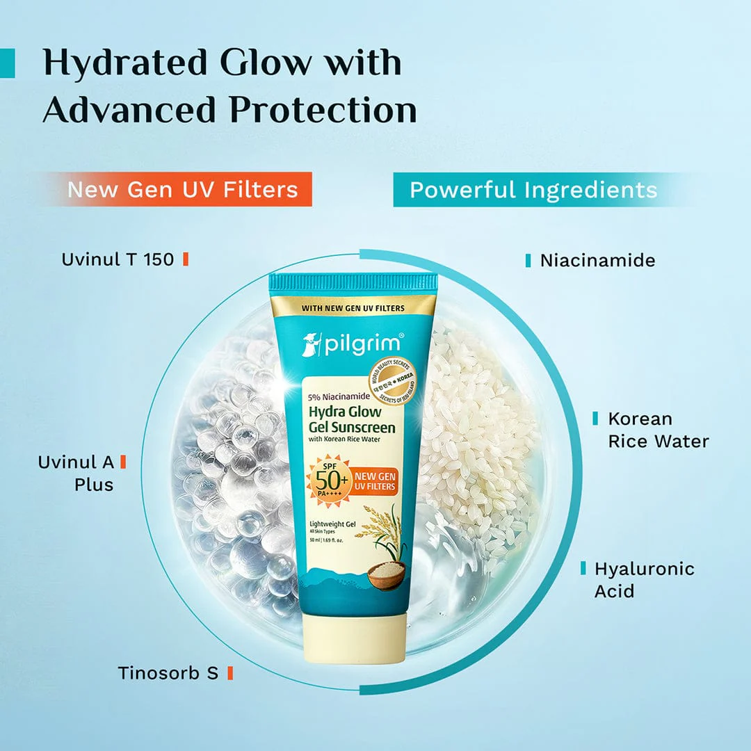 5% Niacinamide Hydra Glow Gel Sunscreen SPF 50+ PA++++ - Image 6