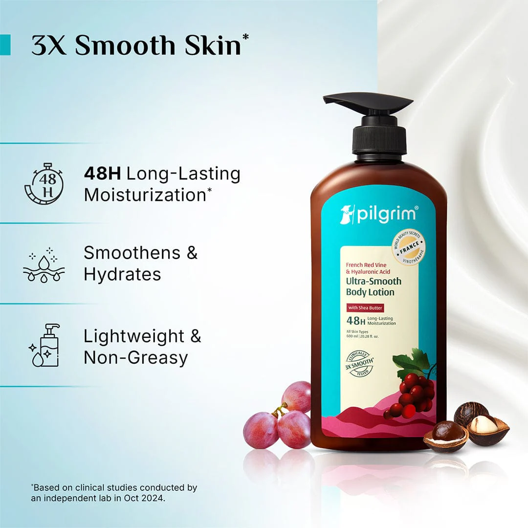 French Red Vine & Hyaluronic Acid Ultra-Smooth Body Lotion - Image 6