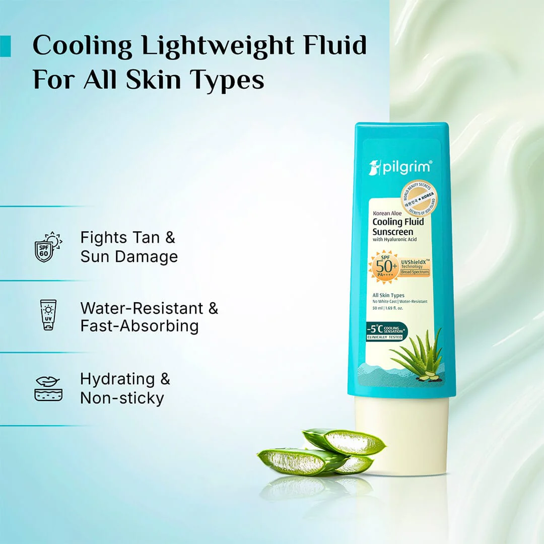 Korean Aloe Cooling Fluid Sunscreen SPF 50+ PA++++ - Image 4