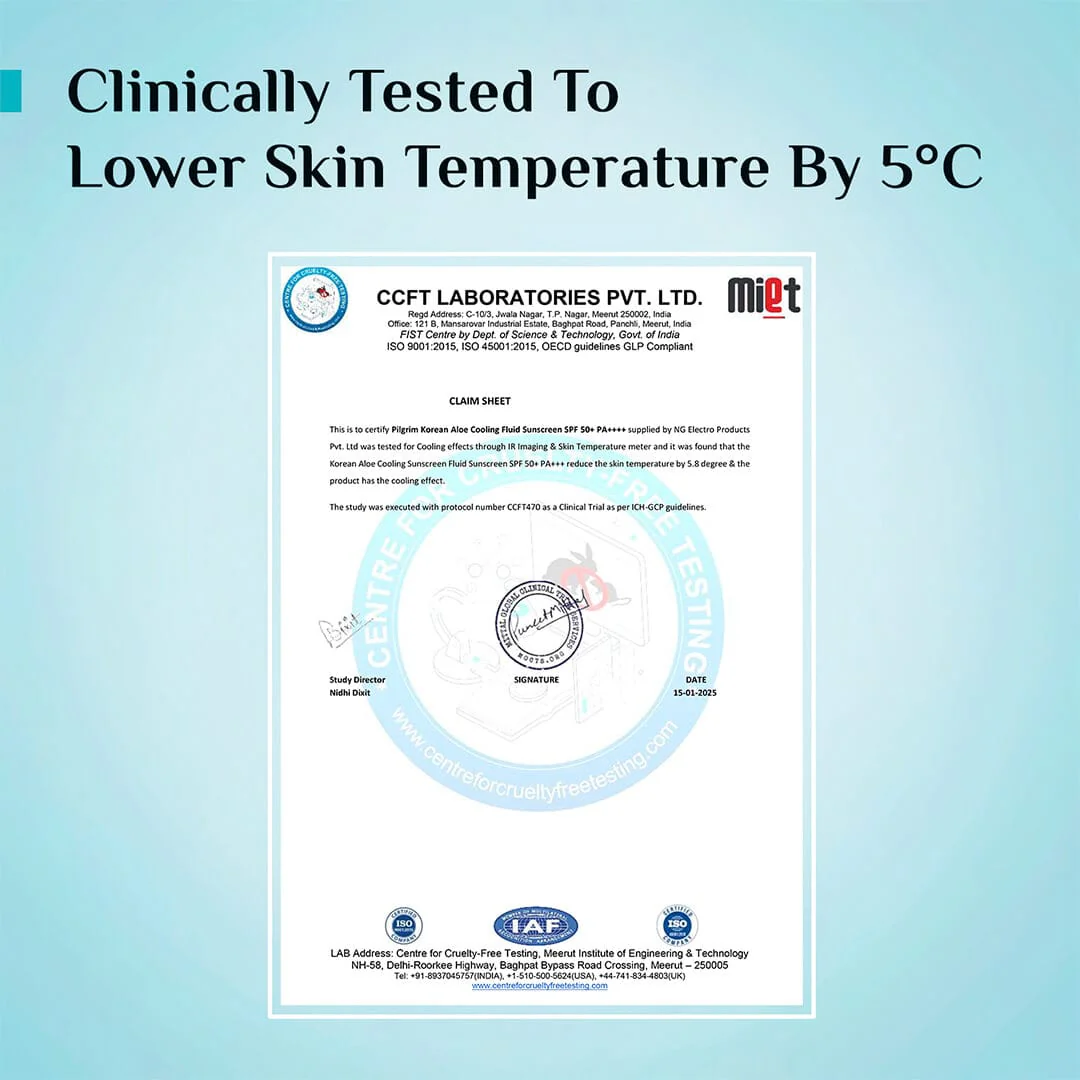 Korean Aloe Cooling Fluid Sunscreen SPF 50+ PA++++ - Image 8