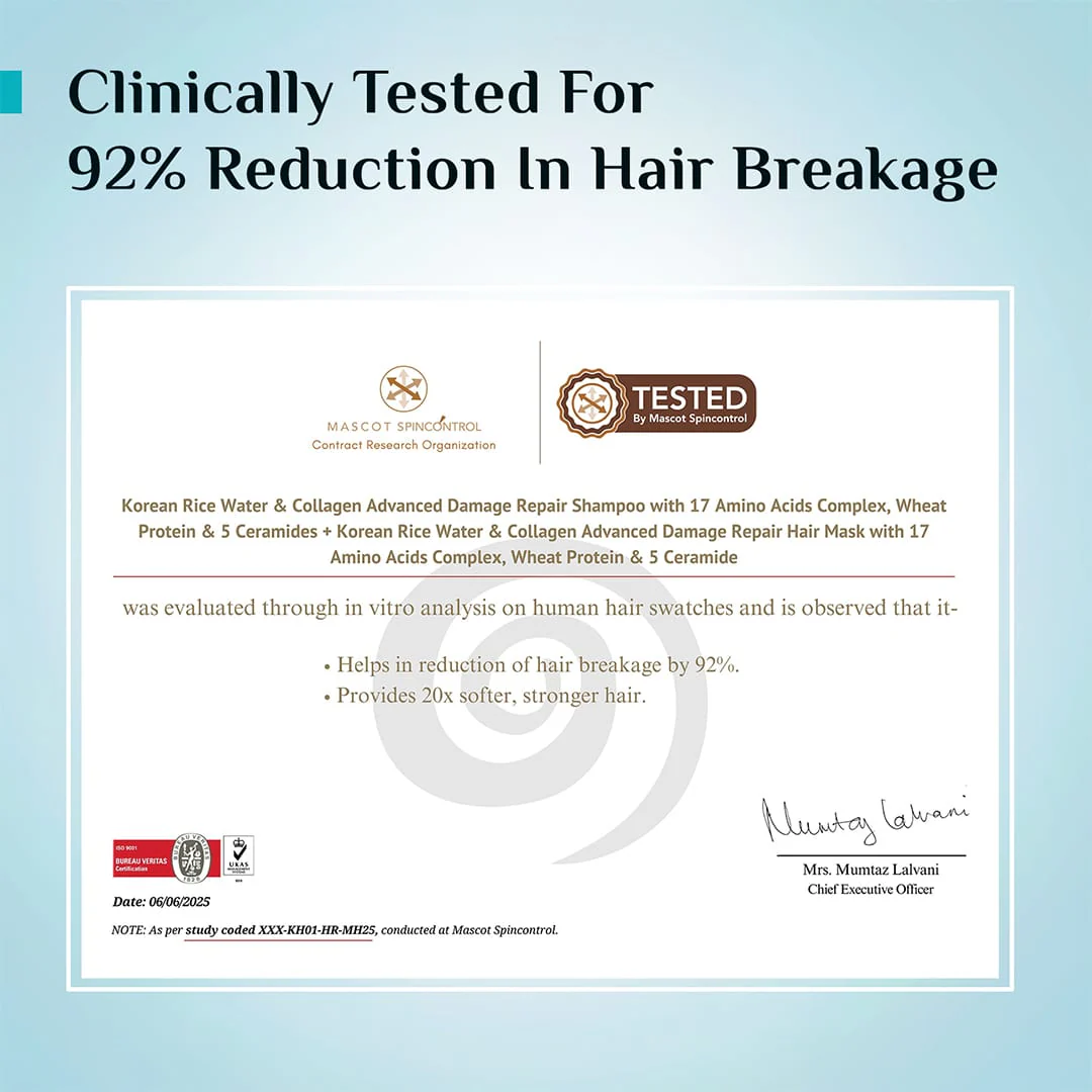 Korean Rice Water & Collagen Advanced Damage Repair Shampoo - 400ml - Image 10