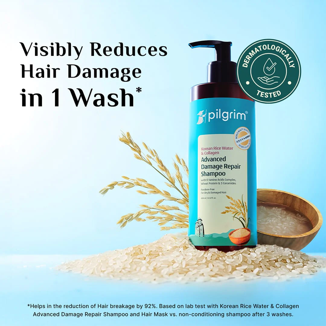 Korean Rice Water & Collagen Advanced Damage Repair Shampoo - 400ml - Image 2