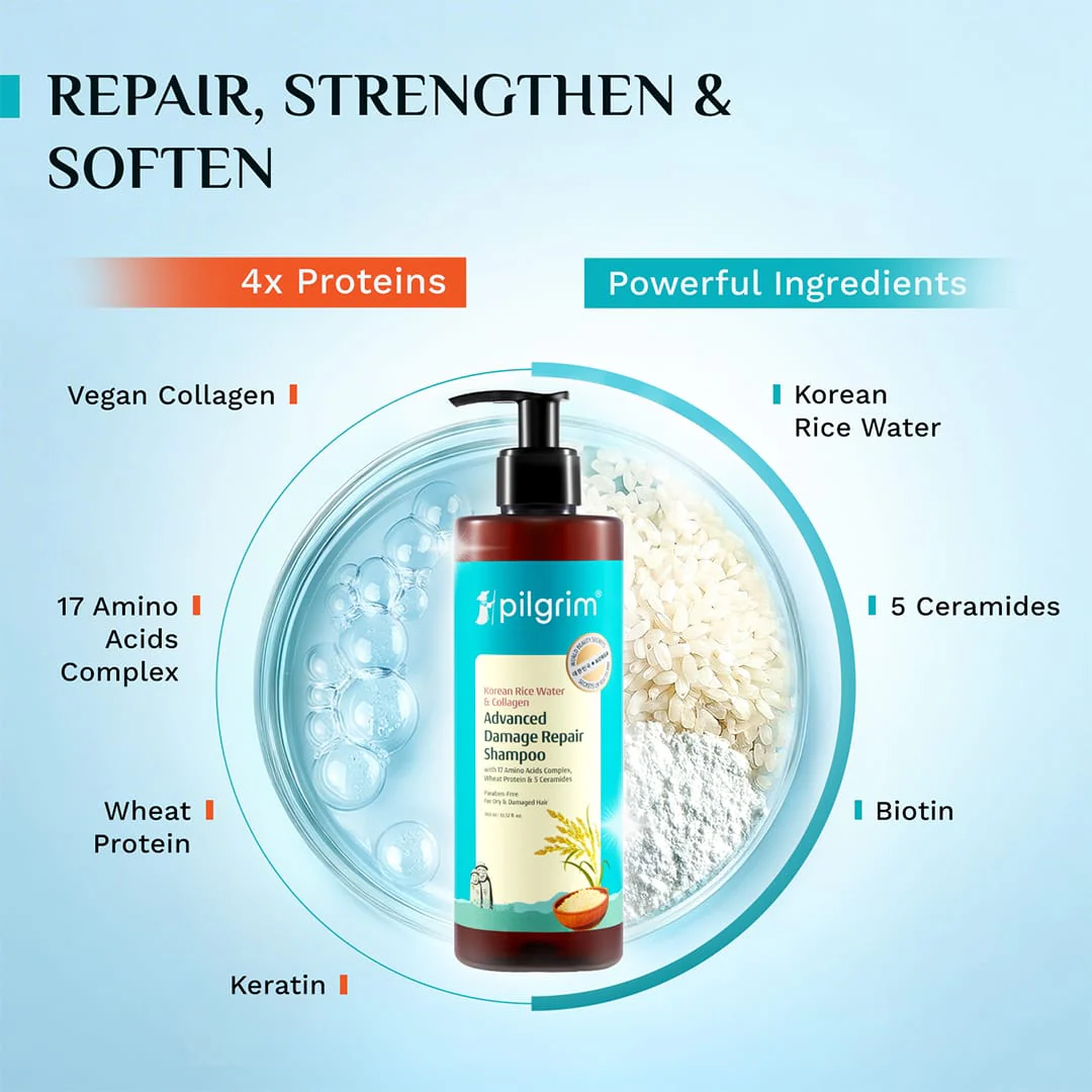 Korean Rice Water & Collagen Advanced Damage Repair Shampoo - 400ml - Image 6