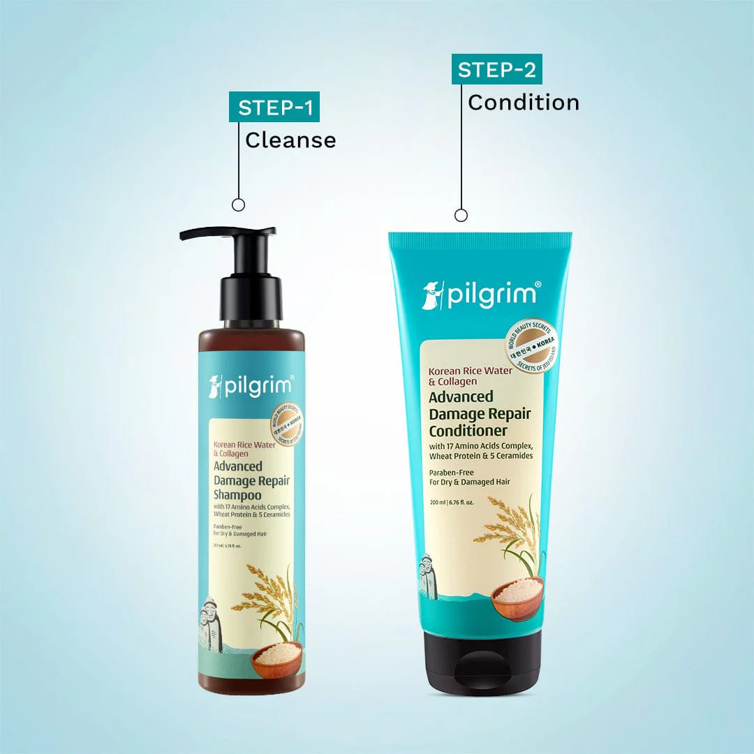 Korean Rice Water & Collagen Advanced Damage Repair Shampoo & Conditioner Combo - Image 6