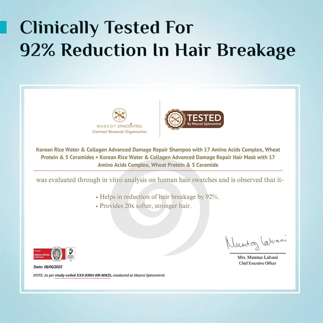 Korean Rice Water & Collagen Advanced Damage Repair Shampoo & Conditioner Combo - Image 7