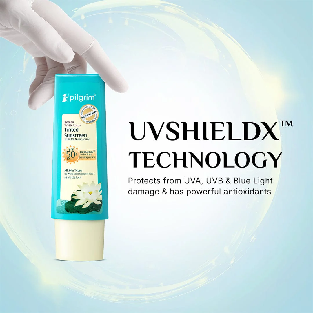 Korean White Lotus Tinted Sunscreen SPF 50+ PA++++ - Image 2