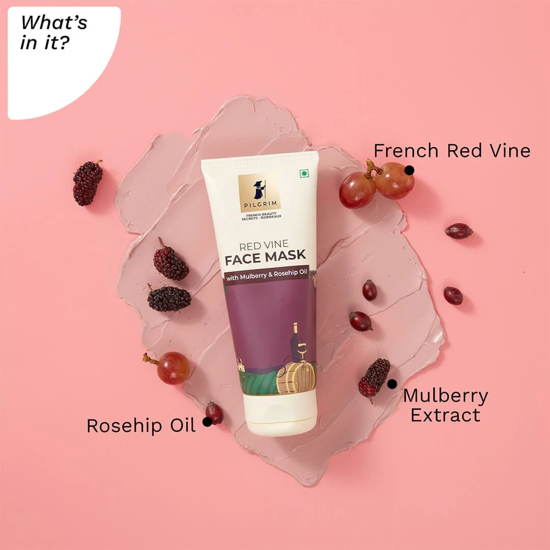 Red Vine Face Mask with Mulberry & Rosehip Oil - Image 3