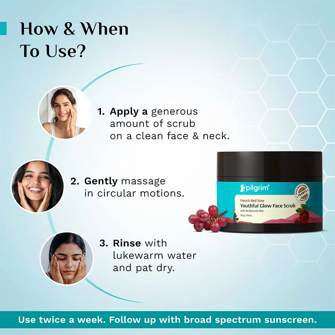 French Red Vine Youthful Glow Face Scrub - Image 6