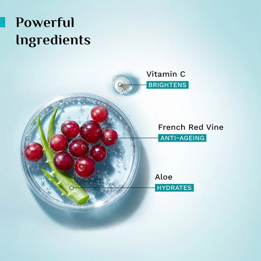 Red Vine Youthful Glow Gel Face Wash with Vitamin C & Aloe - Image 4