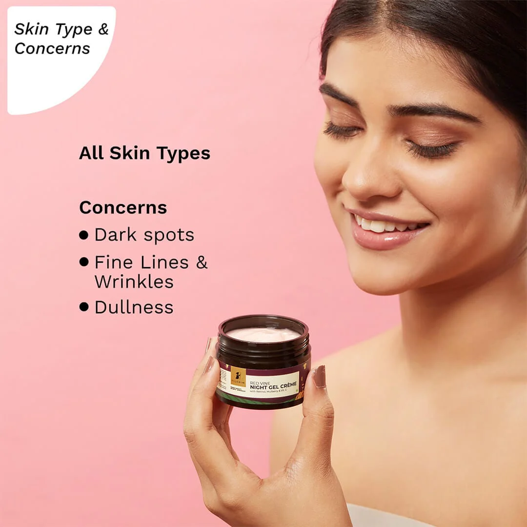 Red Vine Night Gel Crème with Retinol, Mulberry & Vit. C 50.gm - Image 6