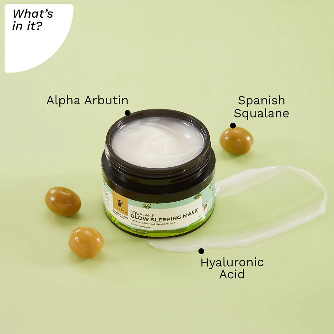 Spanish Squalane Advanced Glow Sleeping Mask with Hyaluronic Acid & Alpha Arbutin - Image 4
