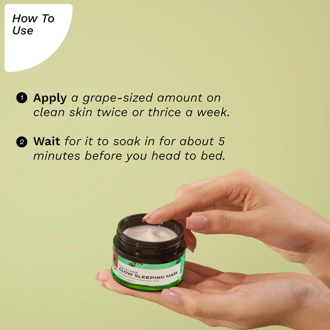 Spanish Squalane Advanced Glow Sleeping Mask with Hyaluronic Acid & Alpha Arbutin - Image 7