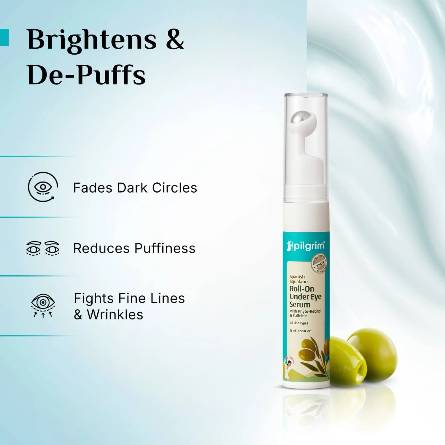 Spanish Squalane Roll-On Under Eye Serum - Image 3