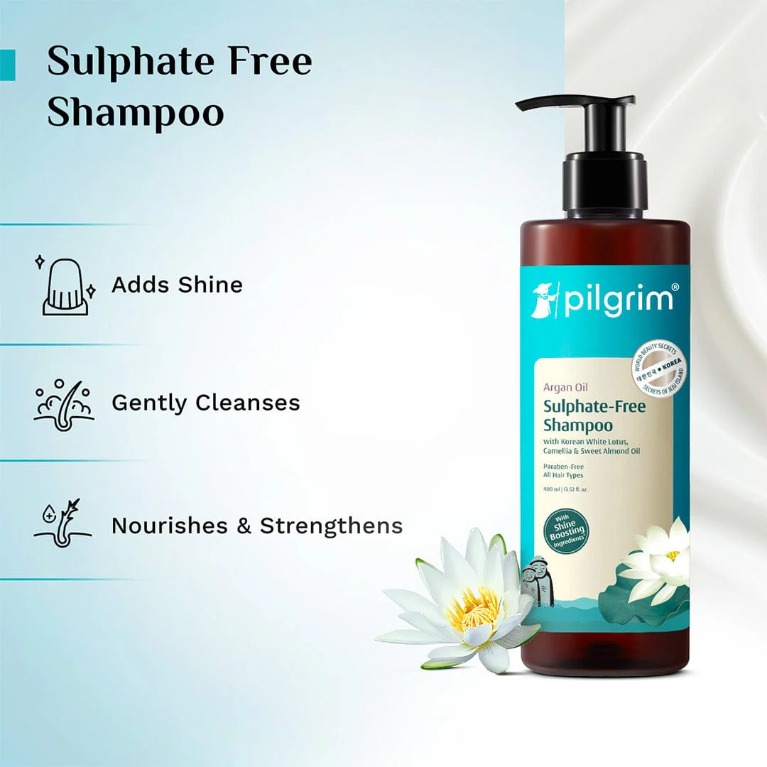 Argan Oil Sulphate Free Shampoo with Korean White Lotus, Camellia & Sweet Almond Oil - Image 5