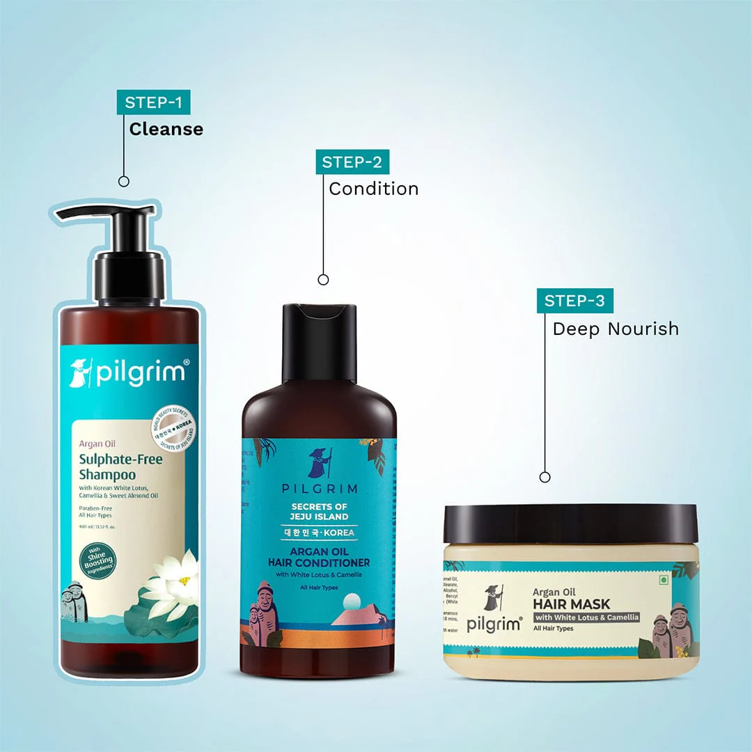 Argan Oil Sulphate Free Shampoo with Korean White Lotus, Camellia & Sweet Almond Oil - Image 9