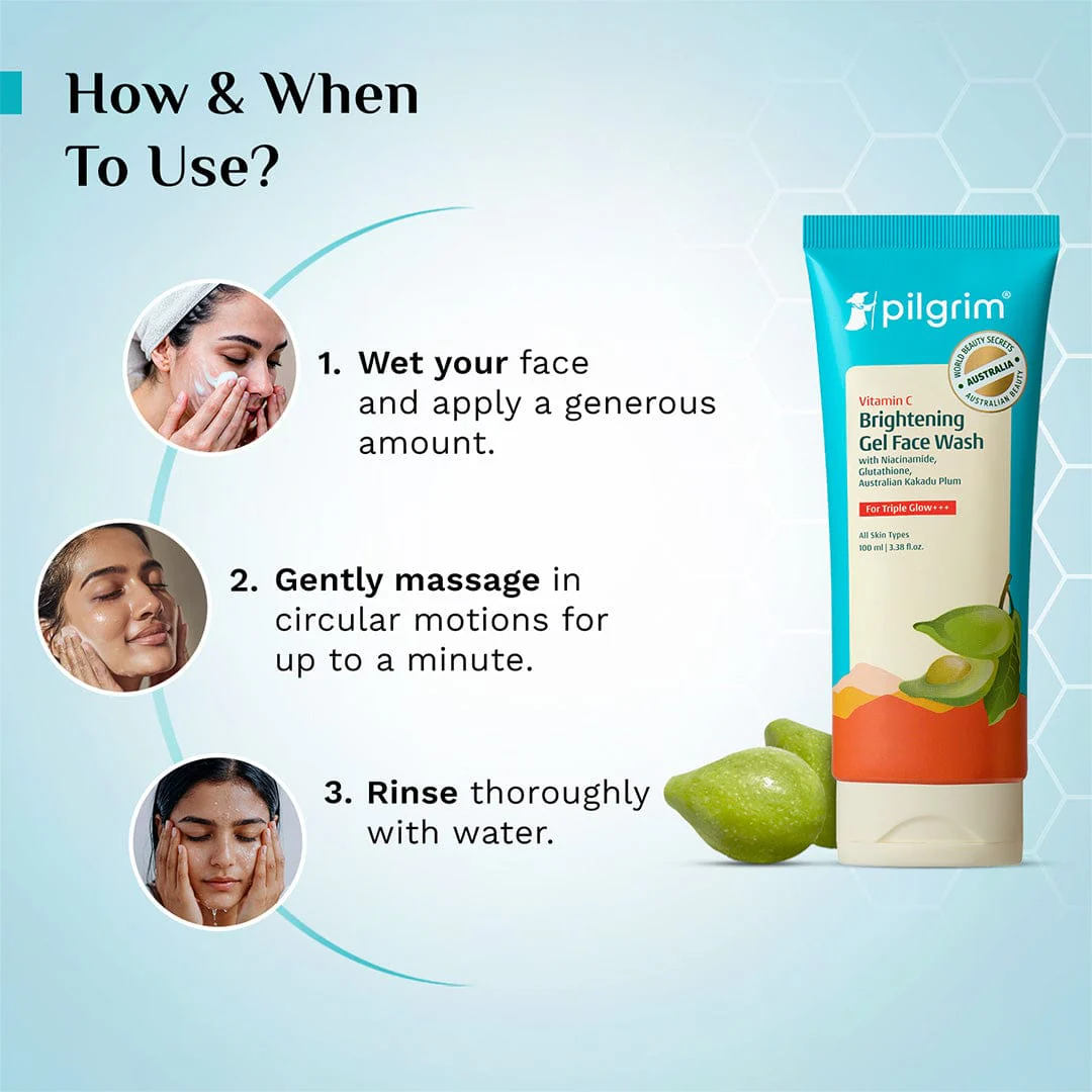 Vitamin C Brightening Gel Face Wash - Pack of 2 - Image 7